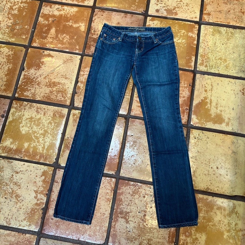 American Eagle Straight Leg Jeans 4 LONG